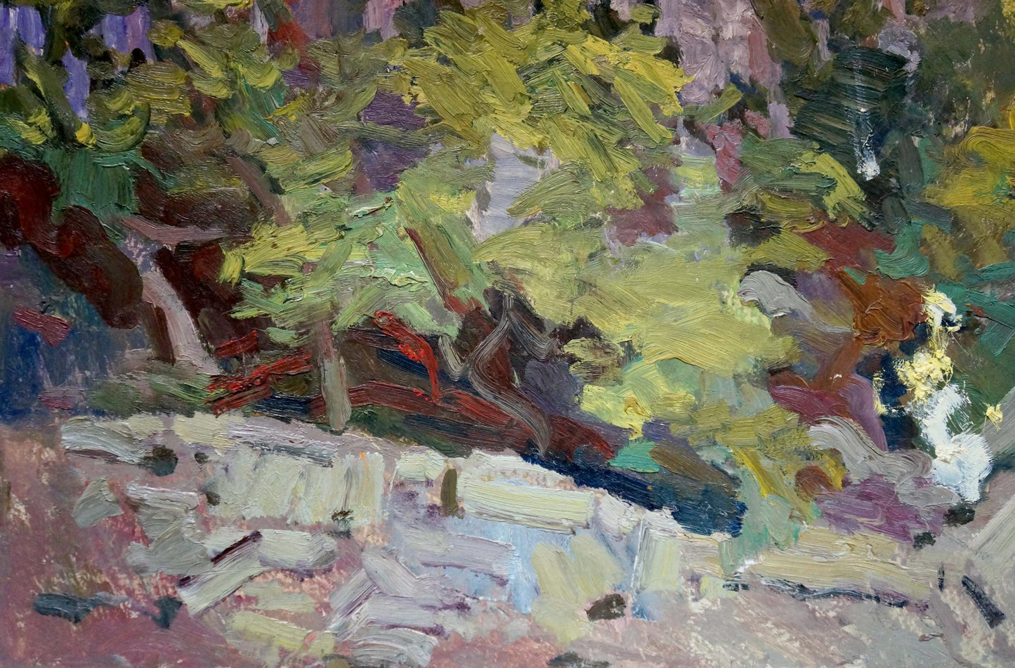 Victor Vladimirovich Babentsov's oil artwork, "Flower Tree," capturing botanical beauty.