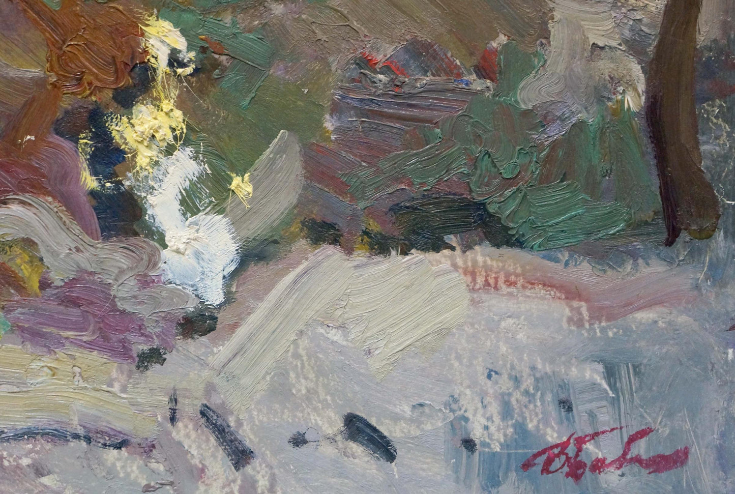 Oil painting "Flower Tree" by Babentsov, capturing the majesty of flowering flora.
