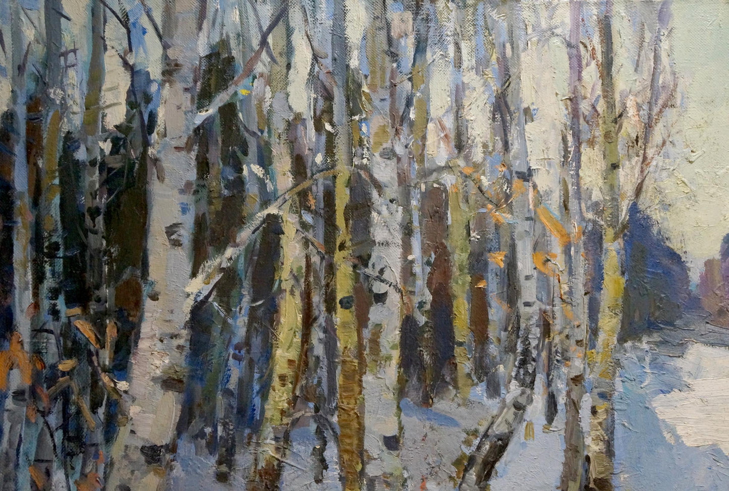 Oil painting Winter landscape Alishevich