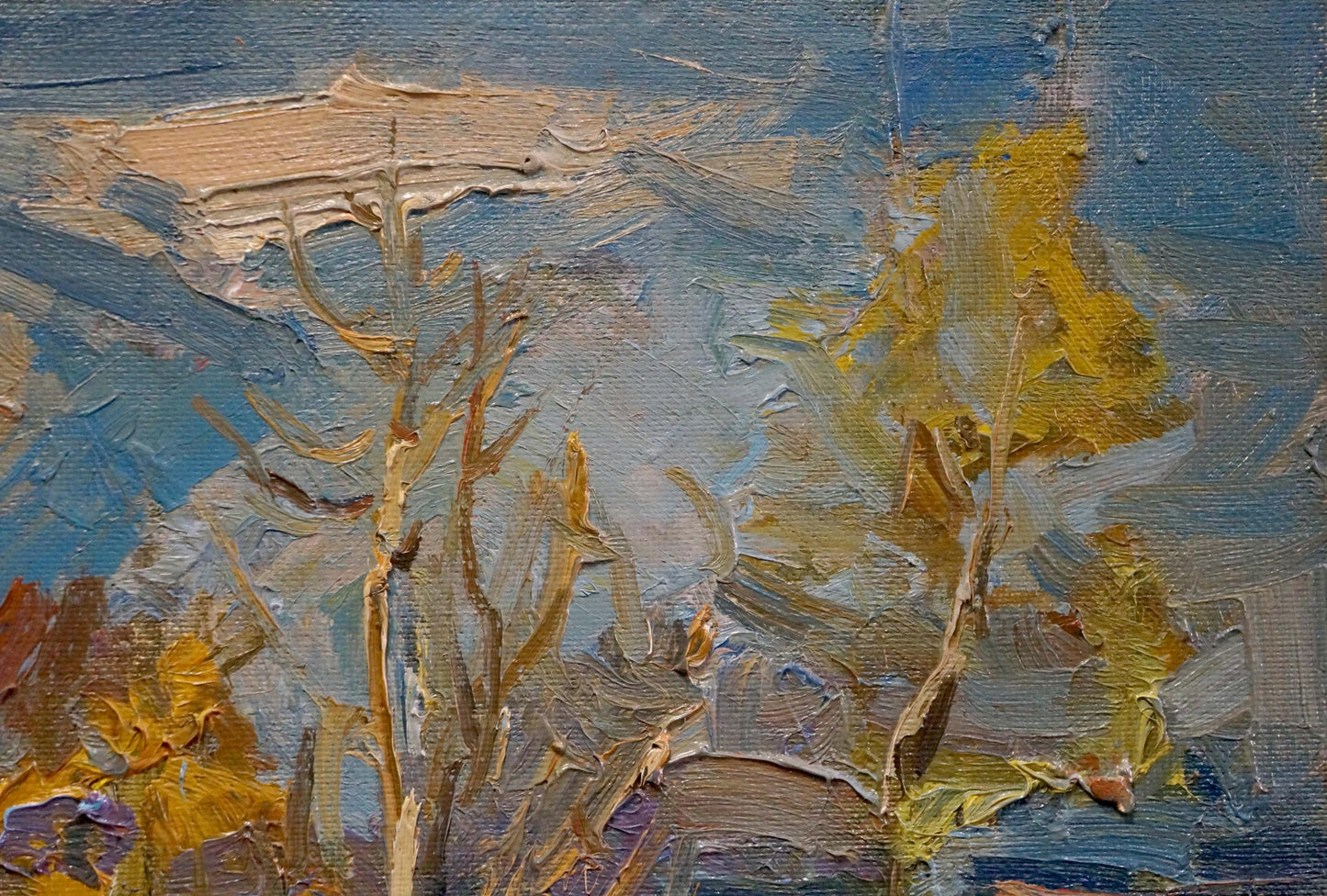 Oil painting Autumn deciduous forest Unknown artist