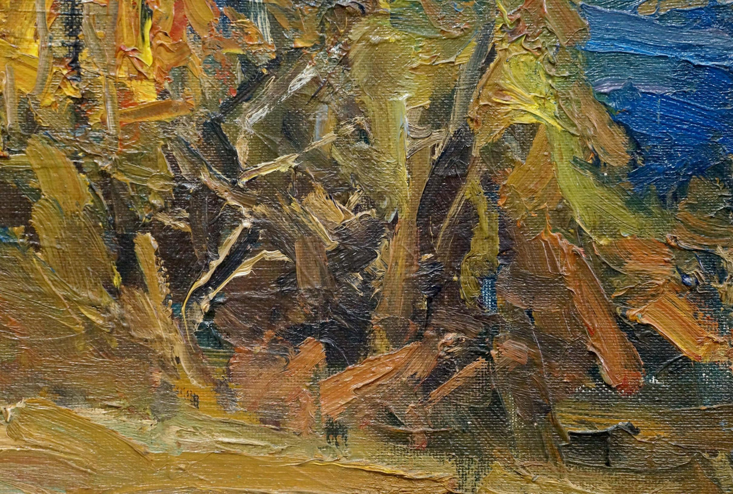 Oil painting Autumn deciduous forest Unknown artist
