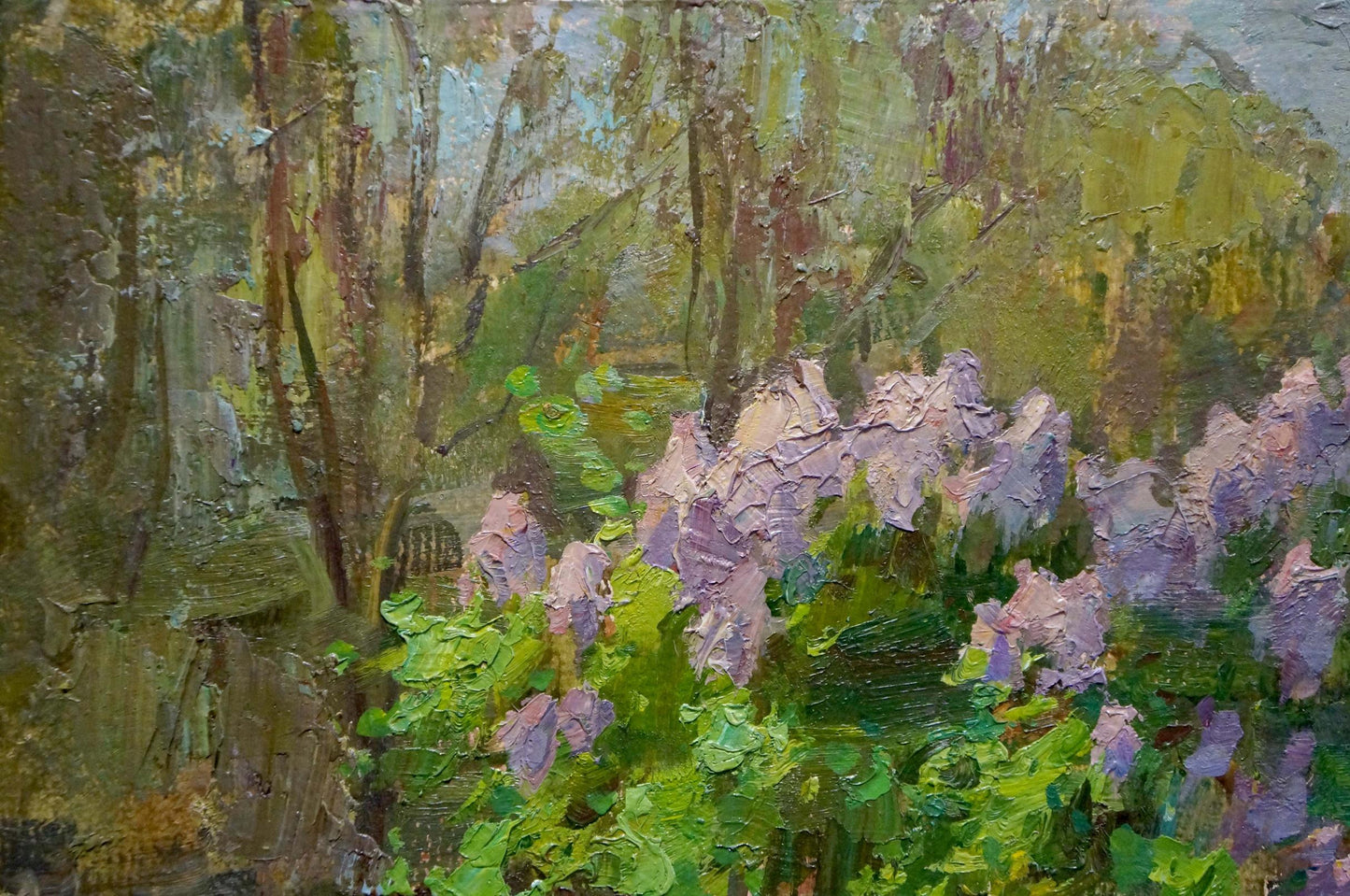 Oil painting Lilac blooms Olkhov Vladimir Nikolaevich