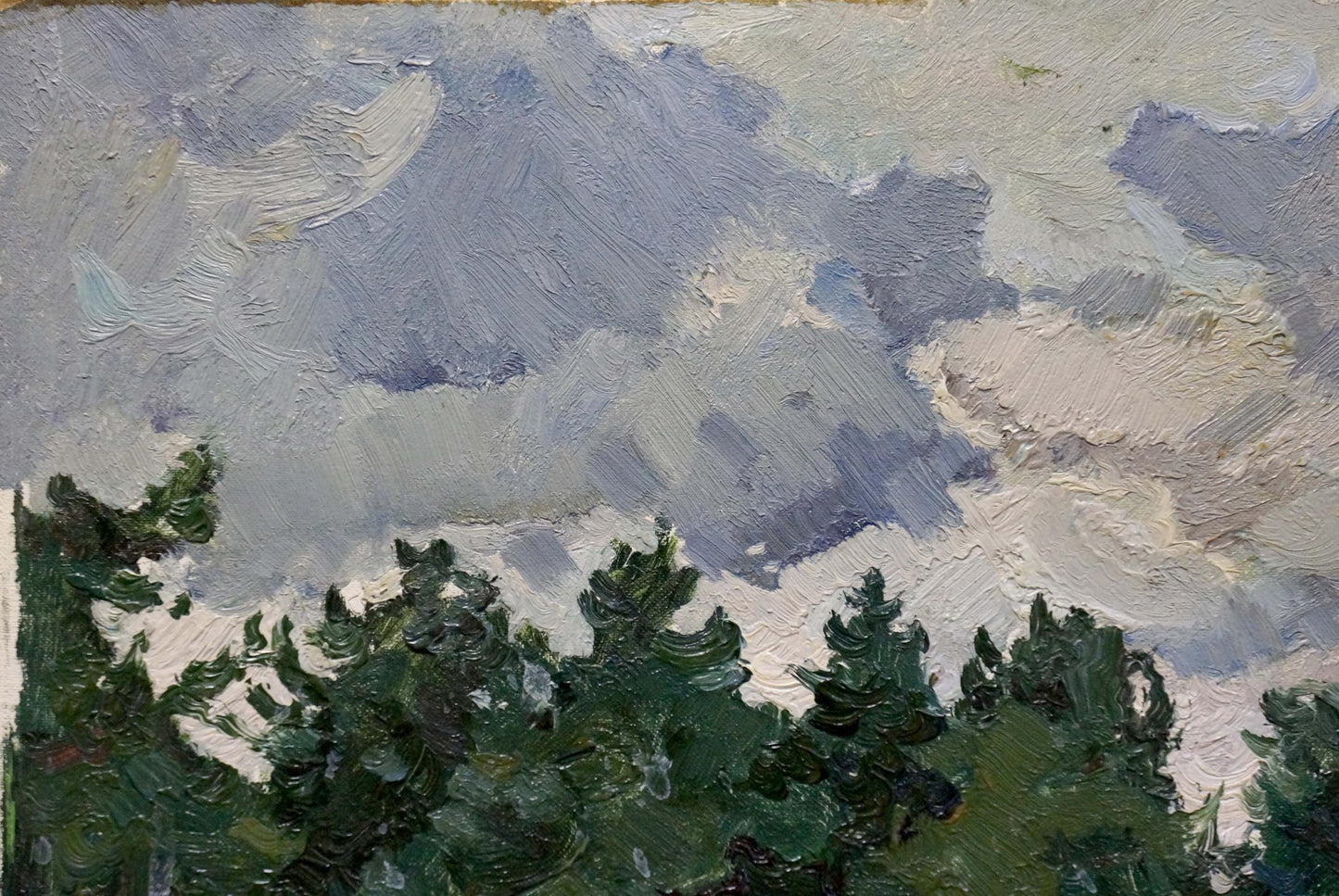 Oil painting Forest landscape Kolomoitsev Petr Mikhailovich