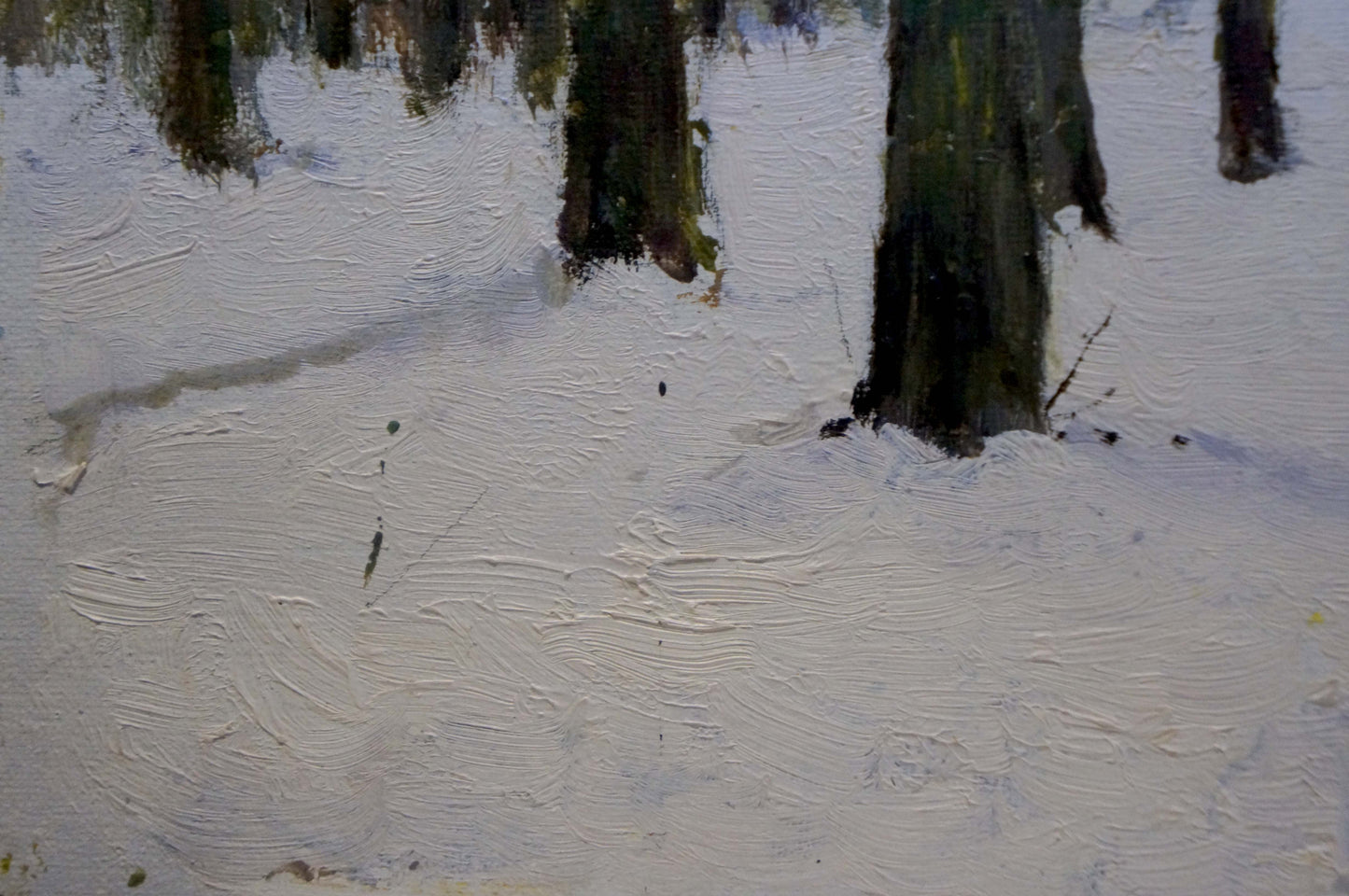 Oil painting Winter forest Tereshchenko Anatoly Grigorievich