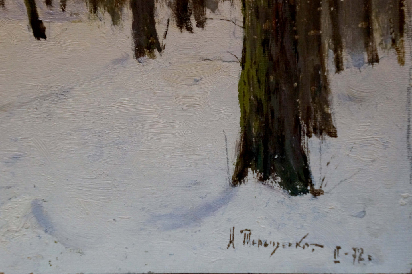 Oil painting Winter forest Tereshchenko Anatoly Grigorievich