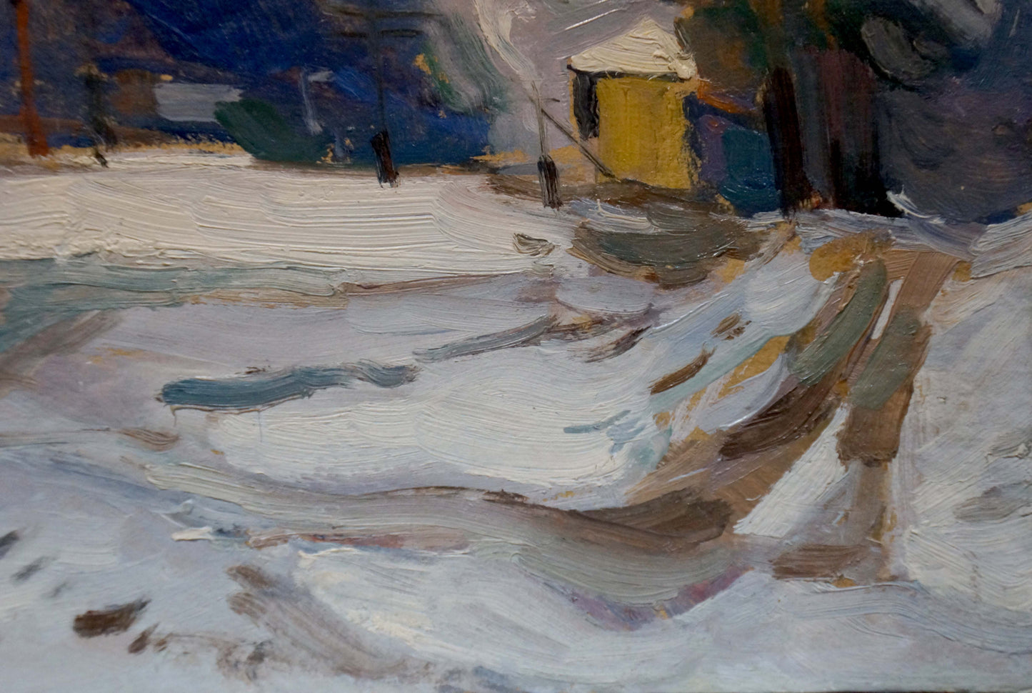 Oil painting The first snow fell Nikolay Buryachok