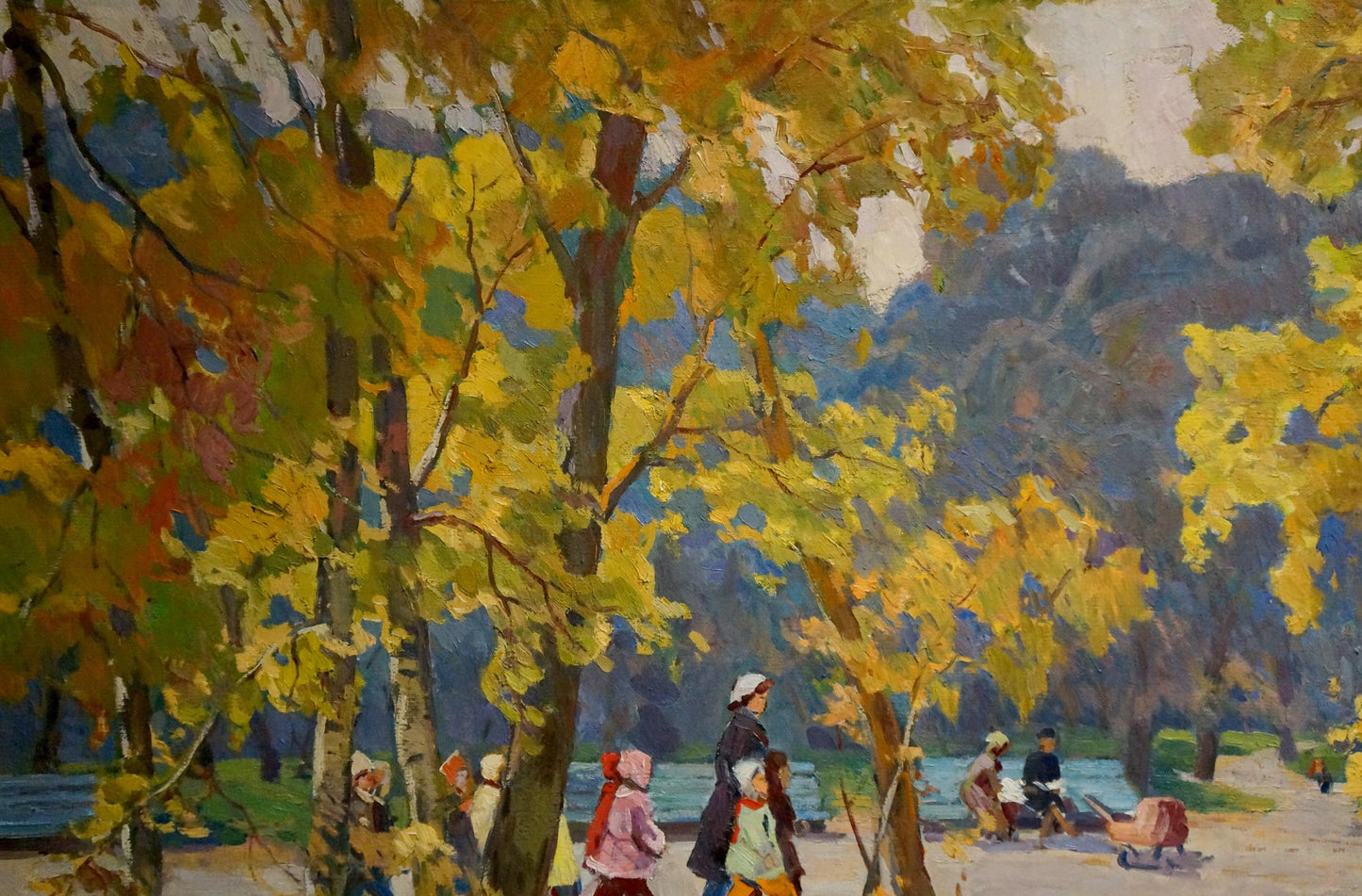 Oil painting Autumn in the park El'bert Viktor Davydovich