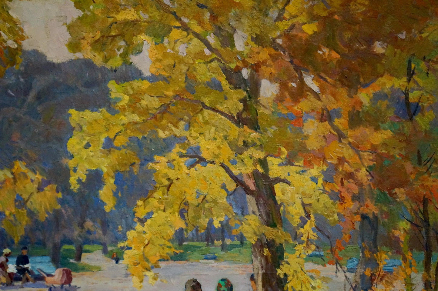 Oil painting Autumn in the park El'bert Viktor Davydovich