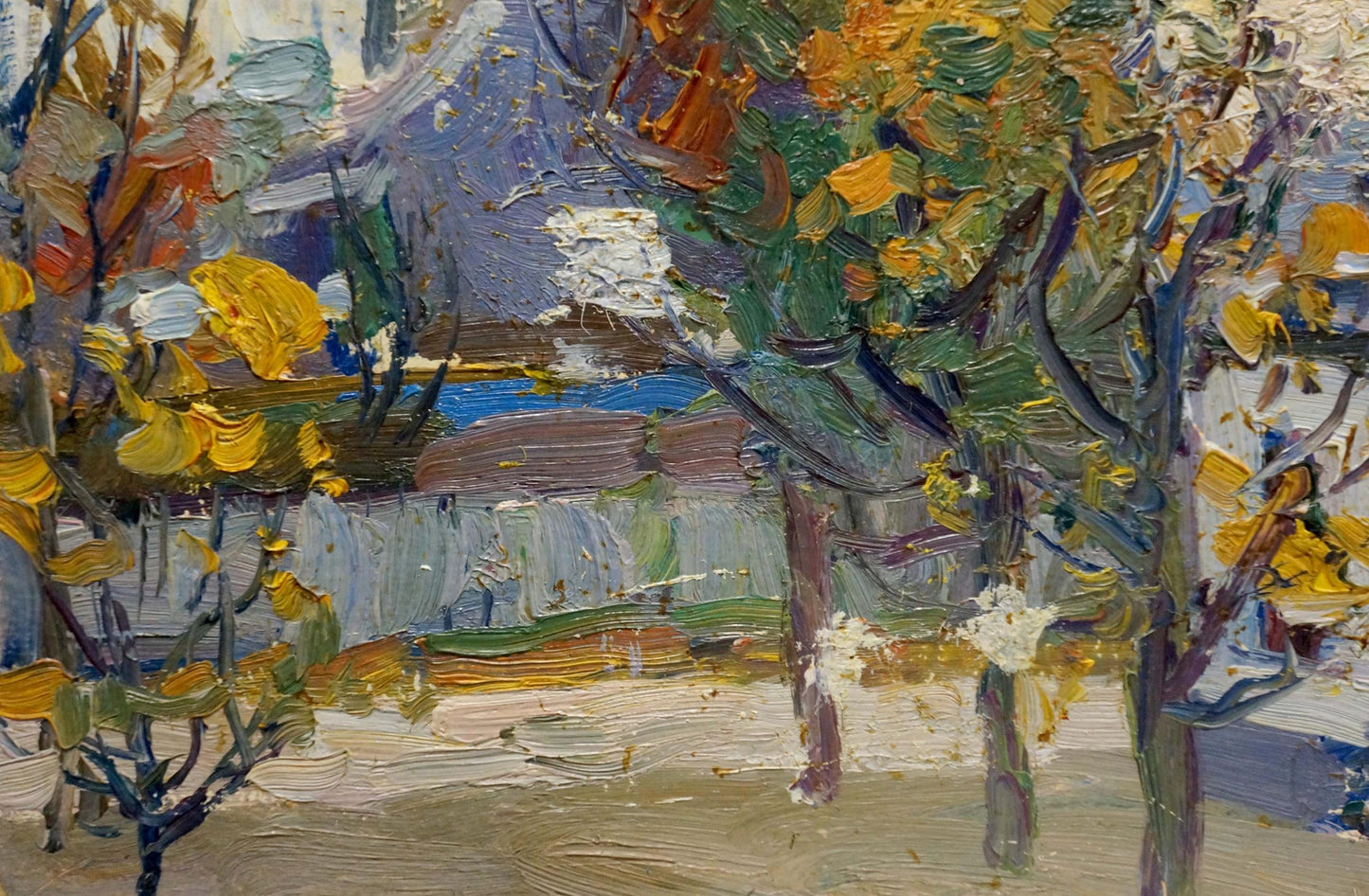 Oil painting Autumn landscape Gantman Moisey Faibovich