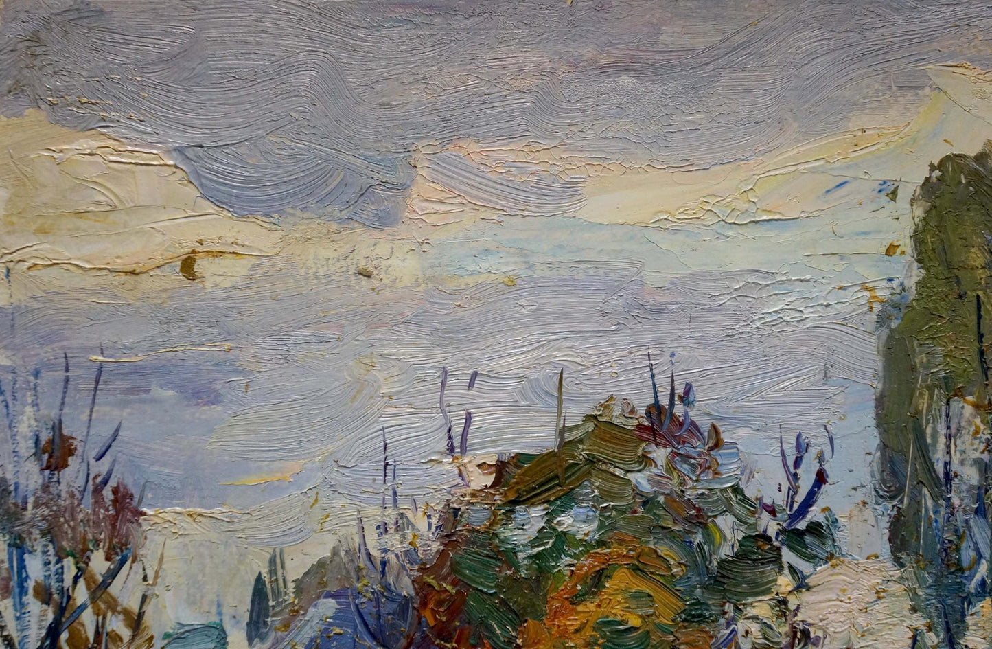 Oil painting Autumn landscape Gantman Moisey Faibovich