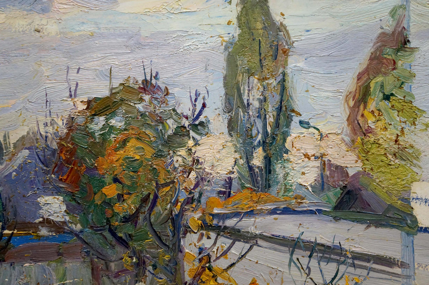 Oil painting Autumn landscape Gantman Moisey Faibovich