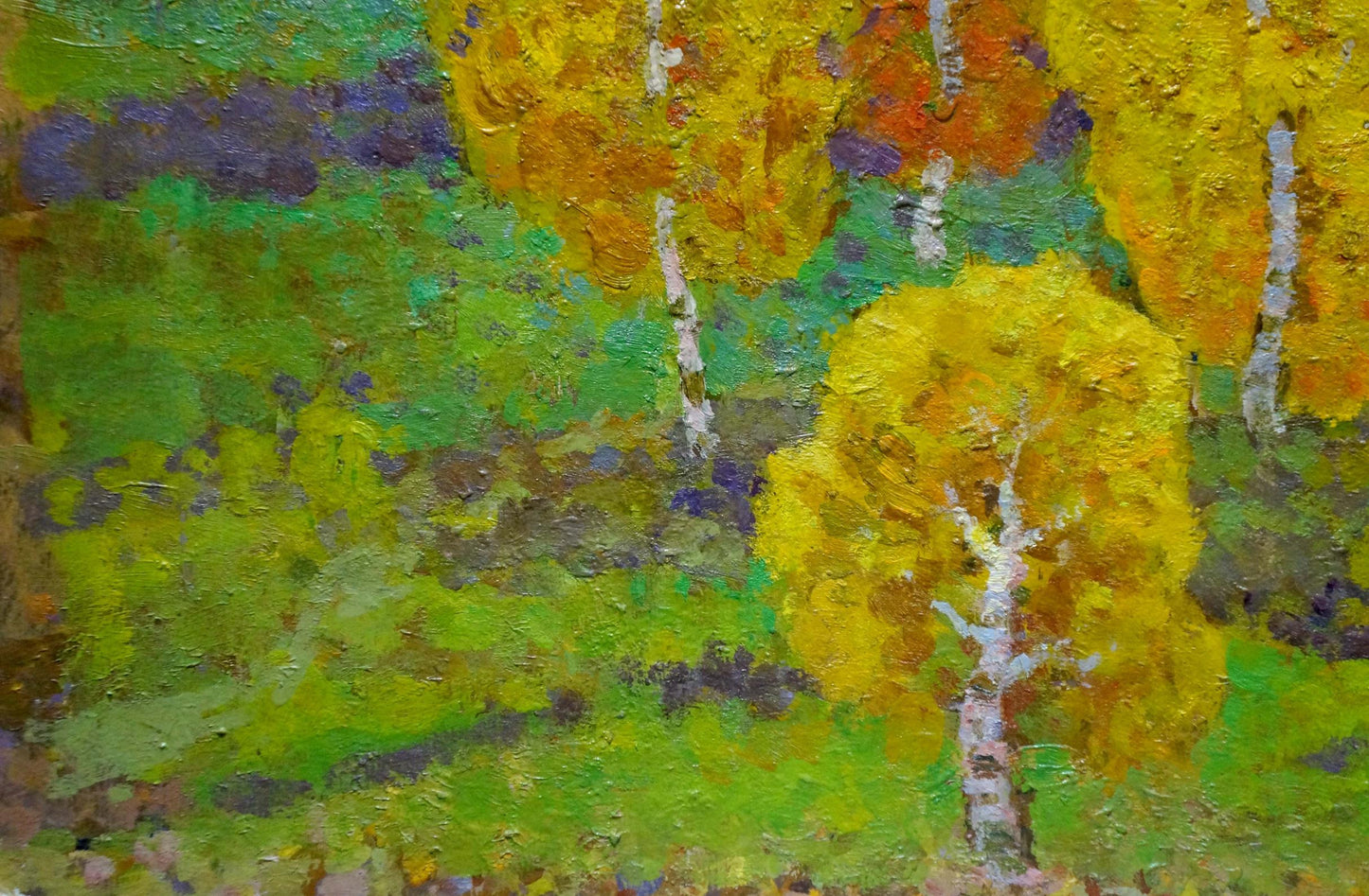 Oil painting Birch trees grow Ruban Grigory Savelievich