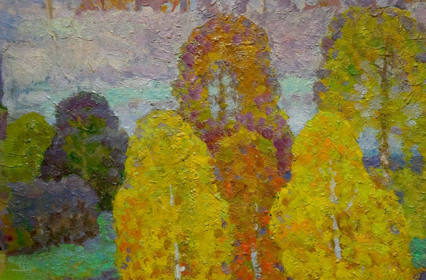 Oil painting Birch trees grow Ruban Grigory Savelievich