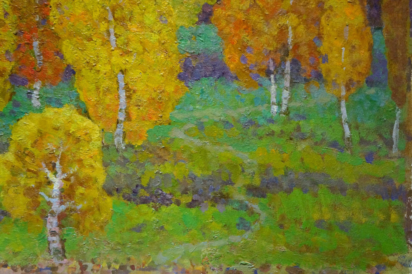 Oil painting Birch trees grow Ruban Grigory Savelievich
