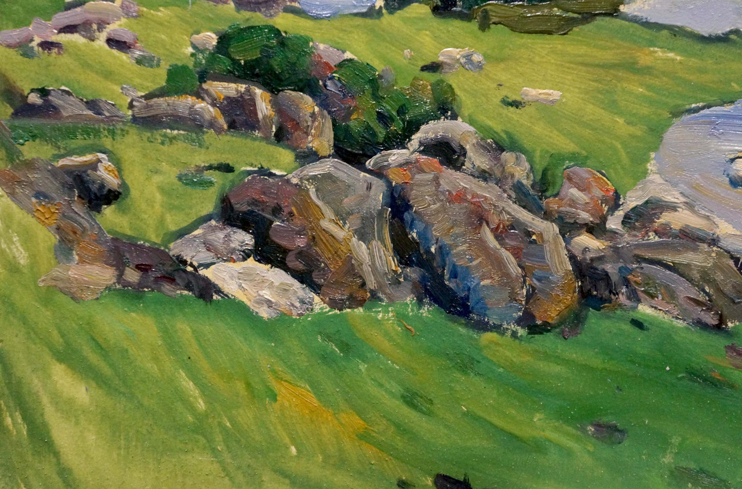 Oil painting Mesmerizing landscape with a river Anatoly Fomin