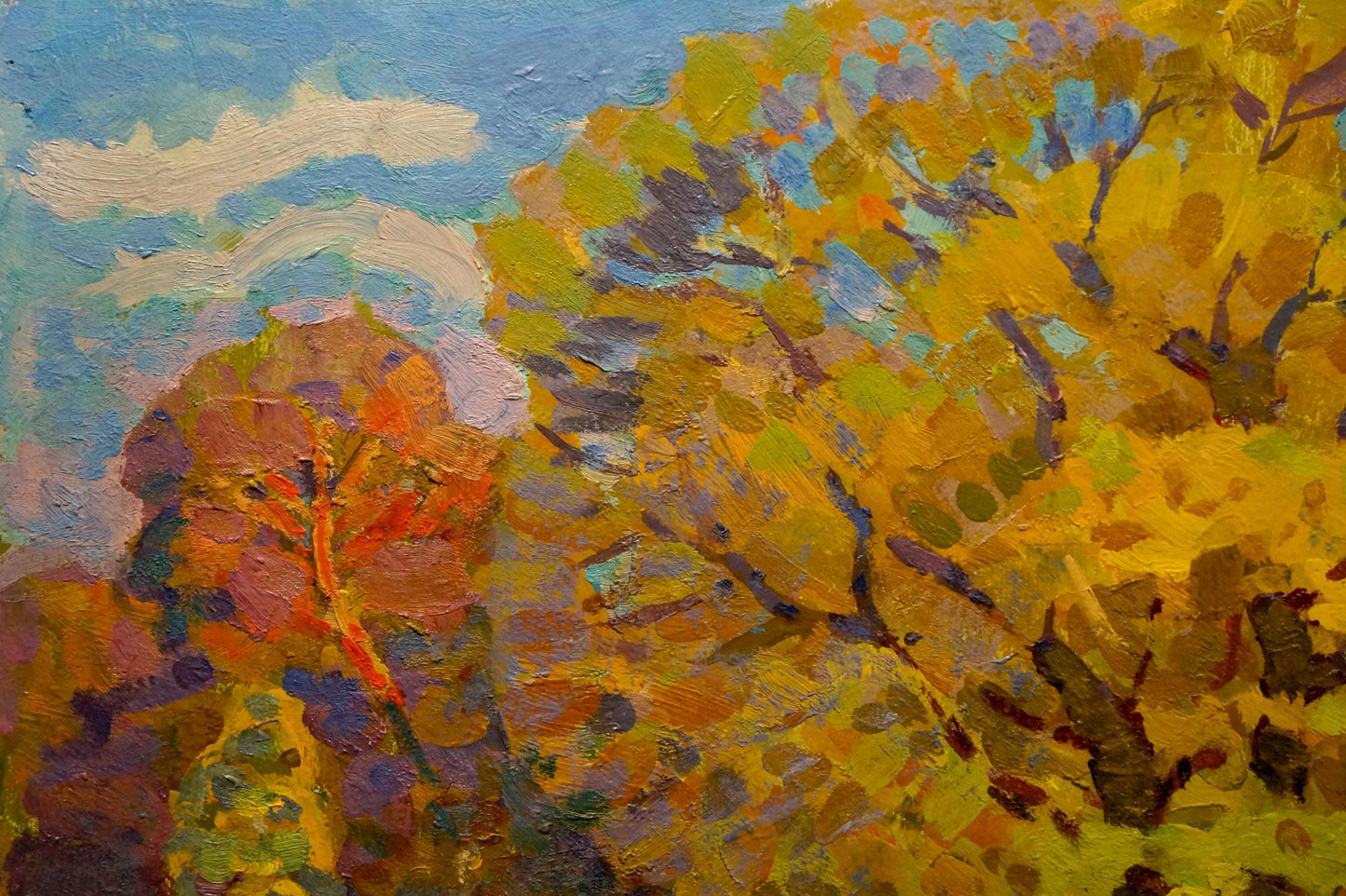 Oil painting Autumn oak Ruban Grigory Savelievich