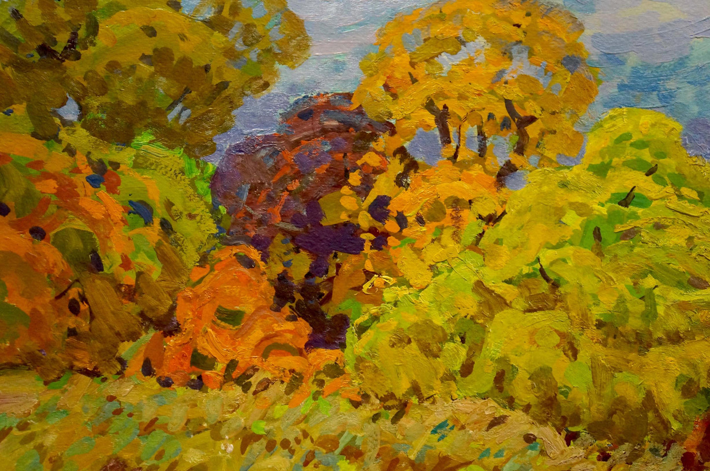 Oil painting The beauty of golden autumnn Grigory Ruban