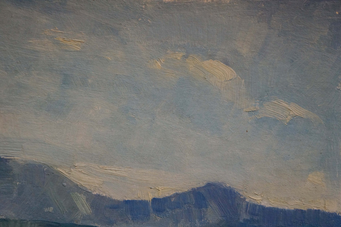 A mining quarry is depicted in oil by an unidentified artist