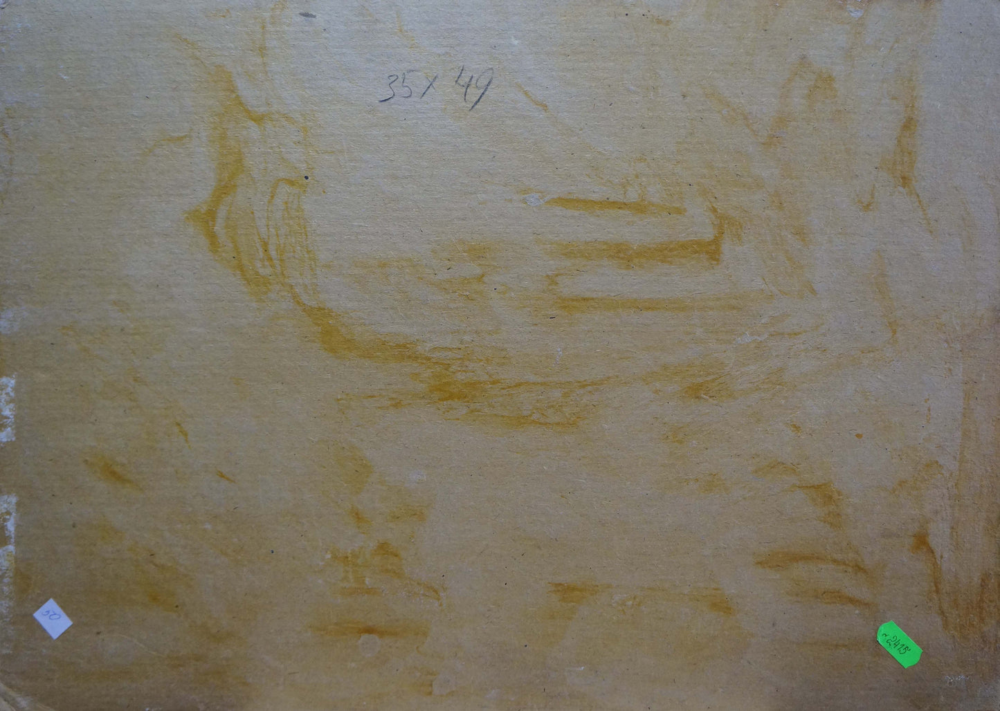 An unknown artist skillfully rendered a mining quarry in oil
