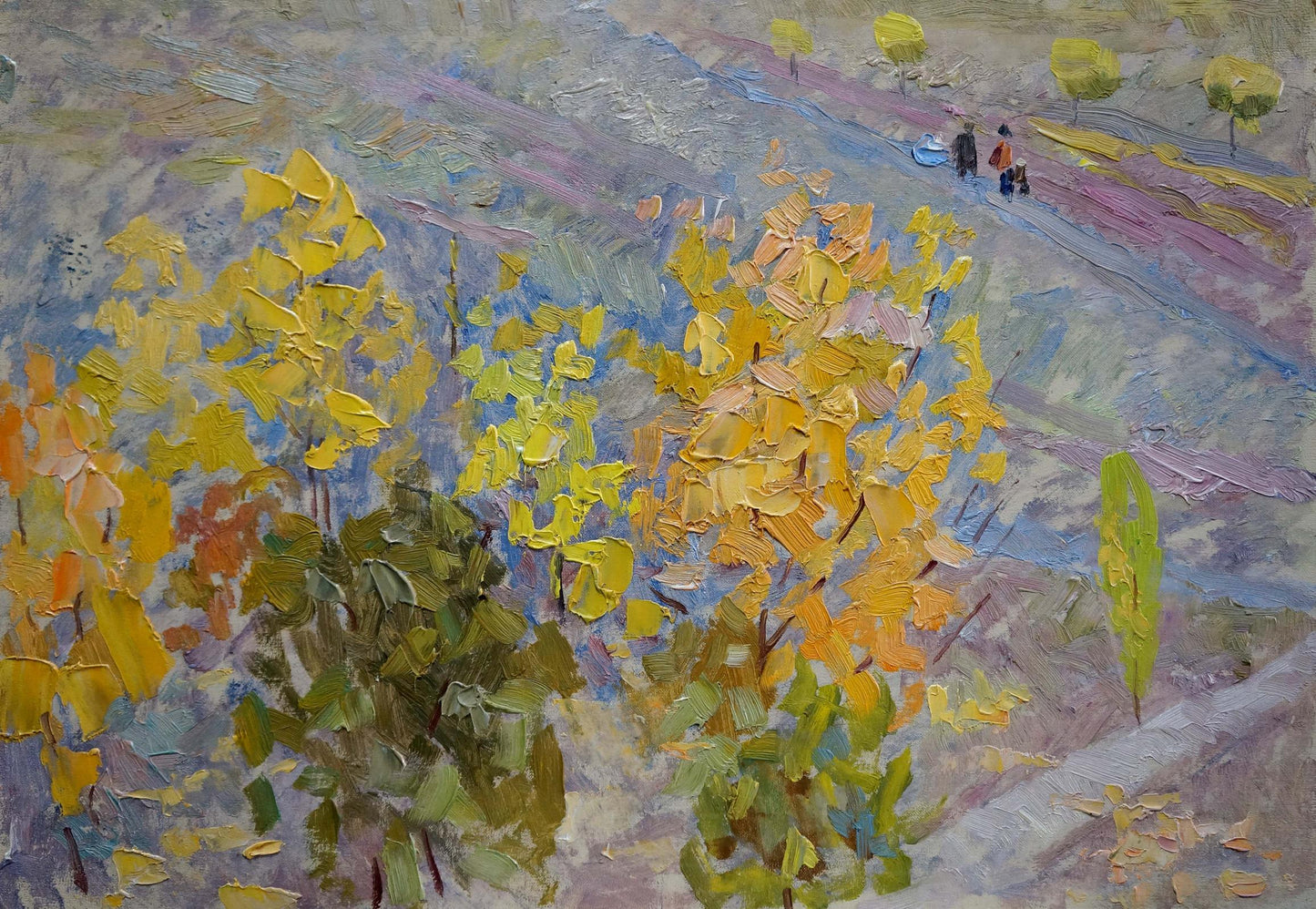 Oil painting Walk in the park Zlyden' Yuriy Fedorovich