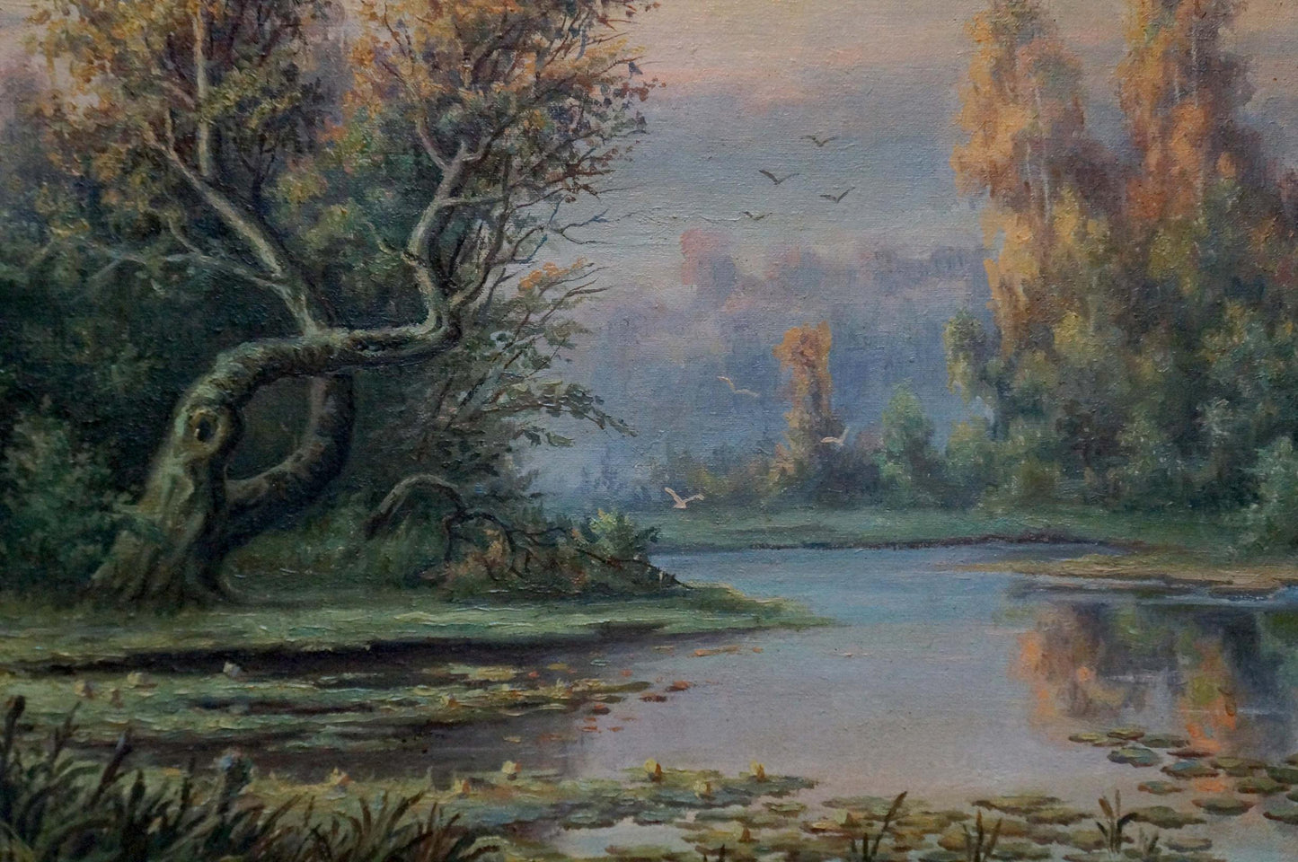 Oil painting River landscape Bonya Grigory Vasilievich