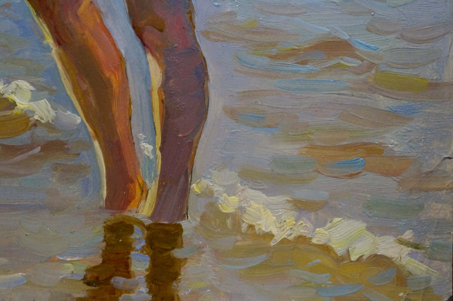 Oil painting Girl on the beach Vyacheslav Andreevich Fedorov