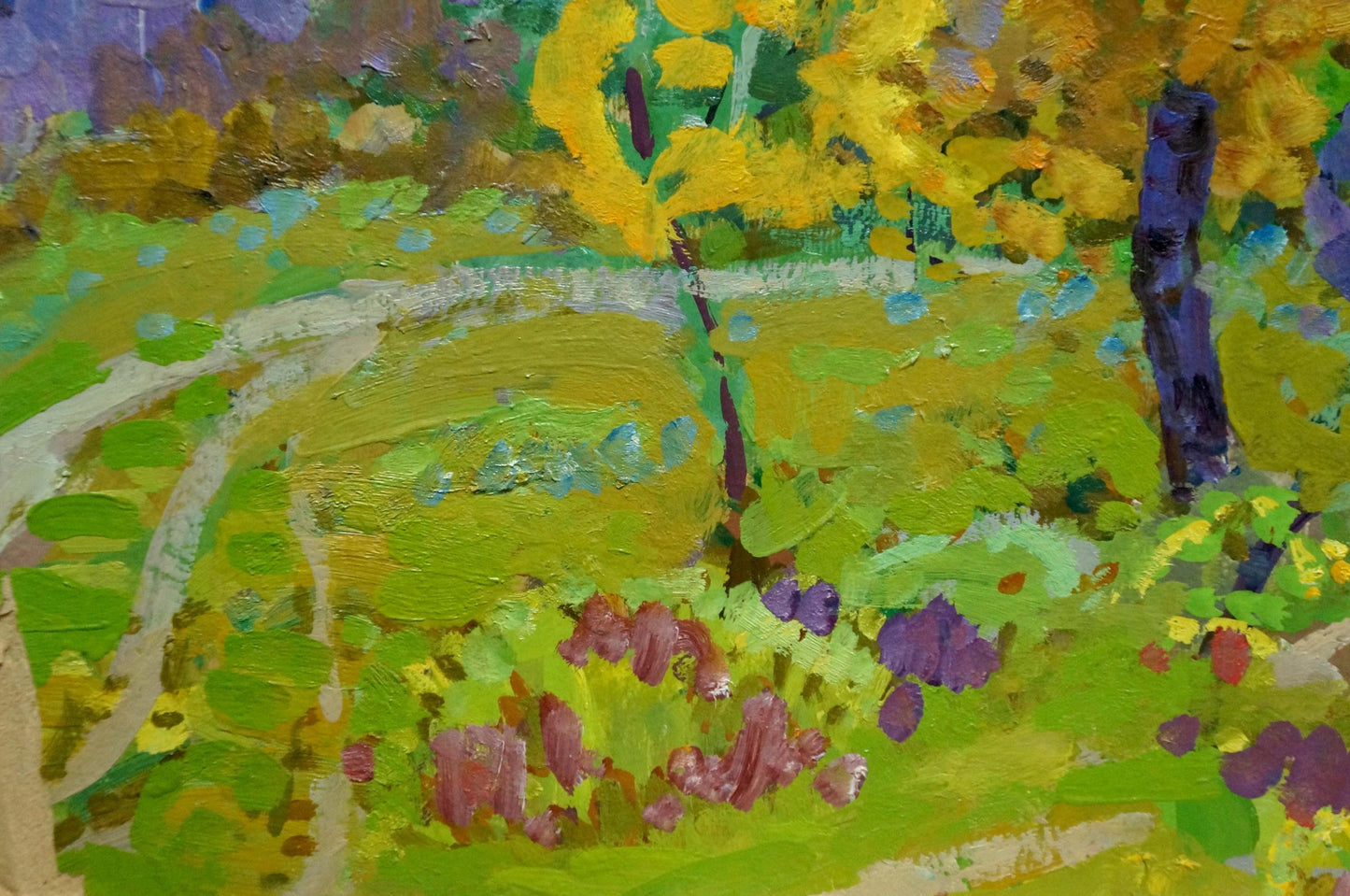 Oil painting Paths through the golden forest Grigory Ruban