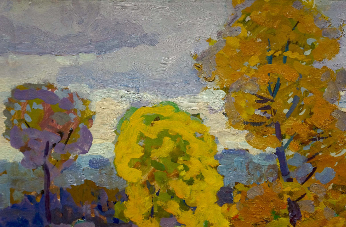 Oil painting Paths through the golden forest Grigory Ruban