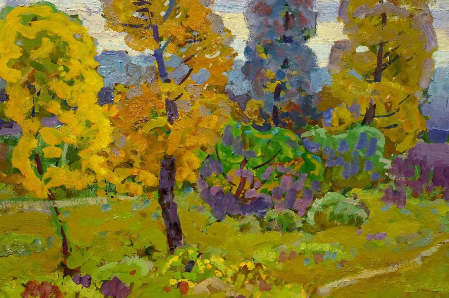 Oil painting Paths through the golden forest Grigory Ruban