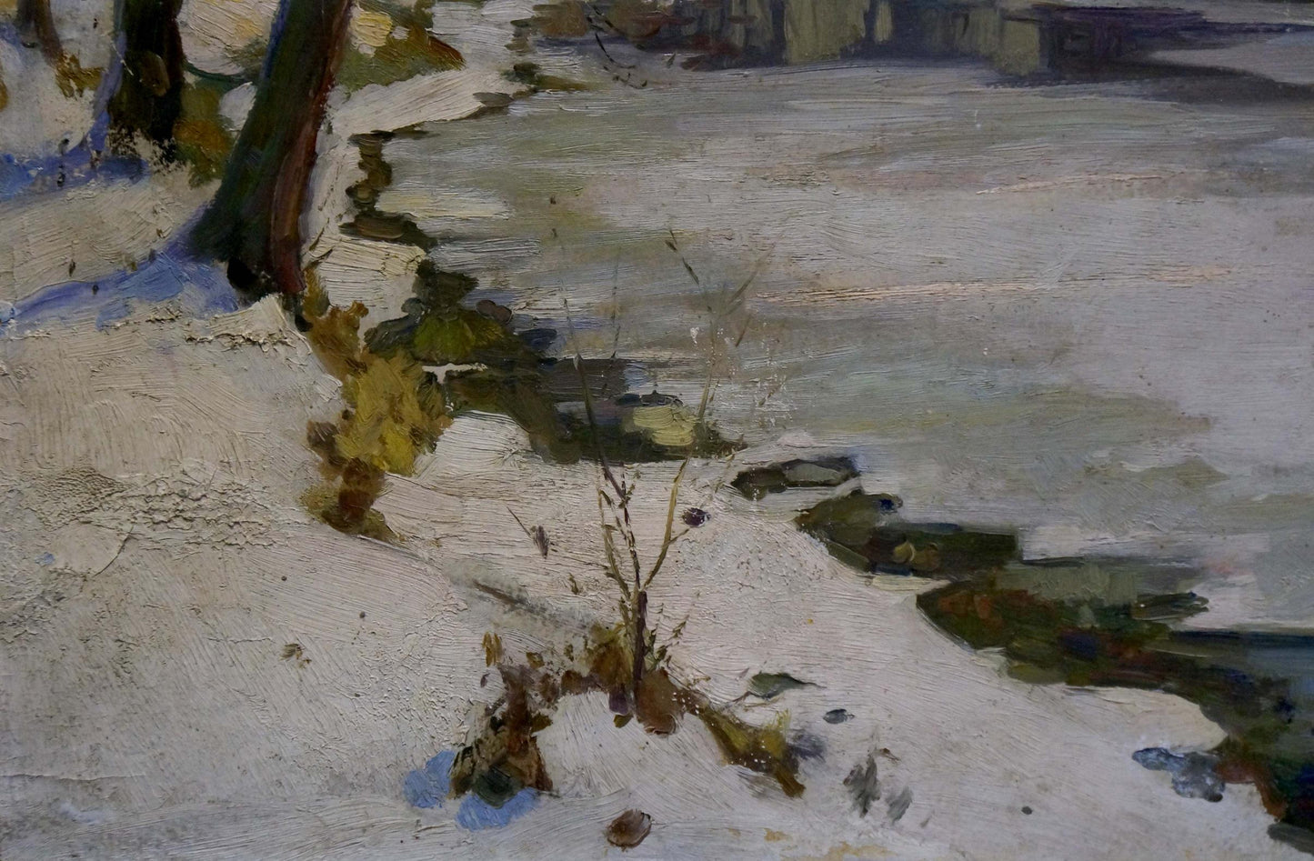 Oil painting Winter landscape Egorov Boris Kuzmich