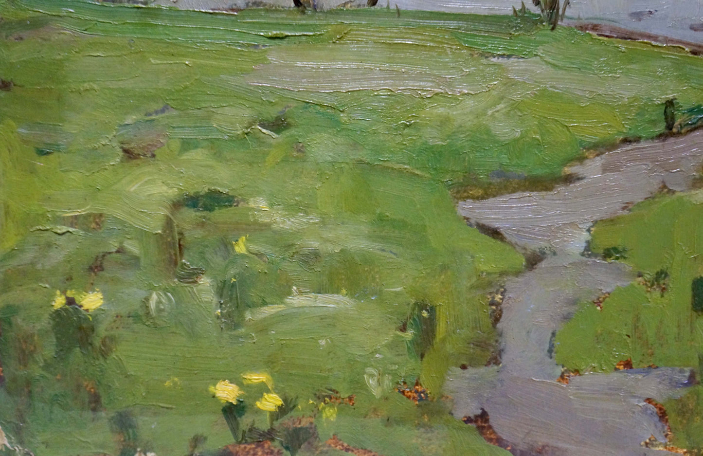 Oil painting Spring on the Dnieper Petrov Georgy Petrovich