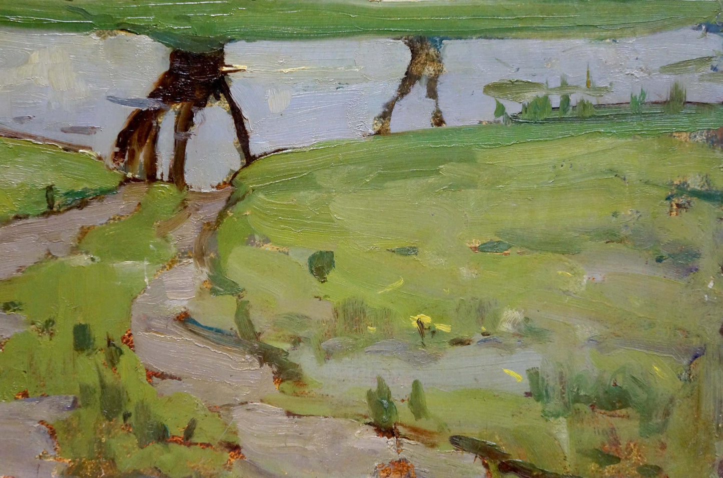 Oil painting Spring on the Dnieper Petrov Georgy Petrovich