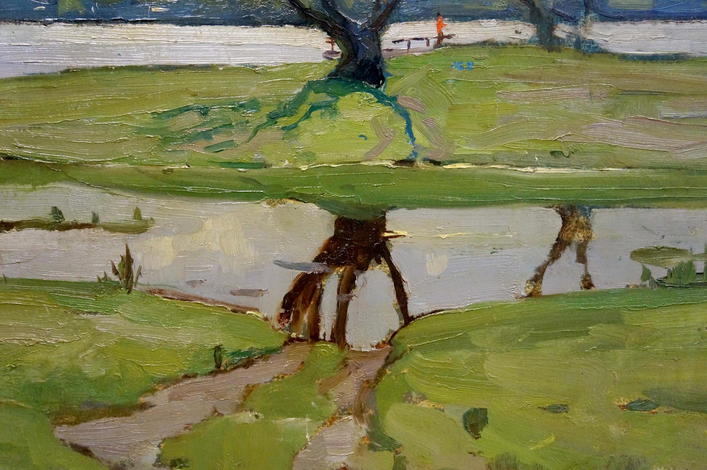 Oil painting Spring on the Dnieper Petrov Georgy Petrovich