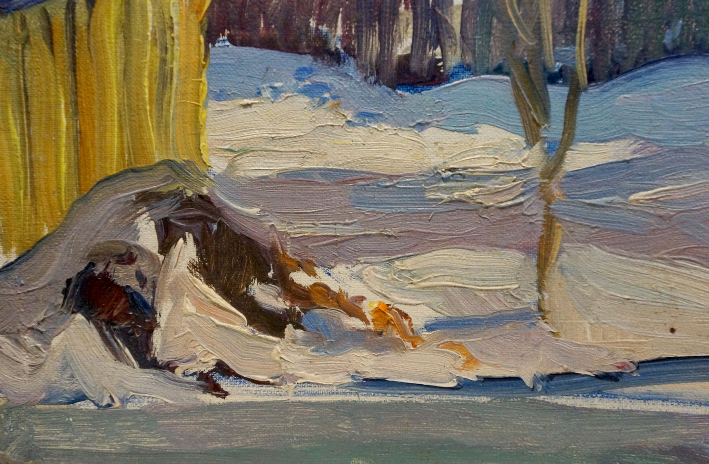Oil painting Winter landscape Gantman Moisey Faibovich