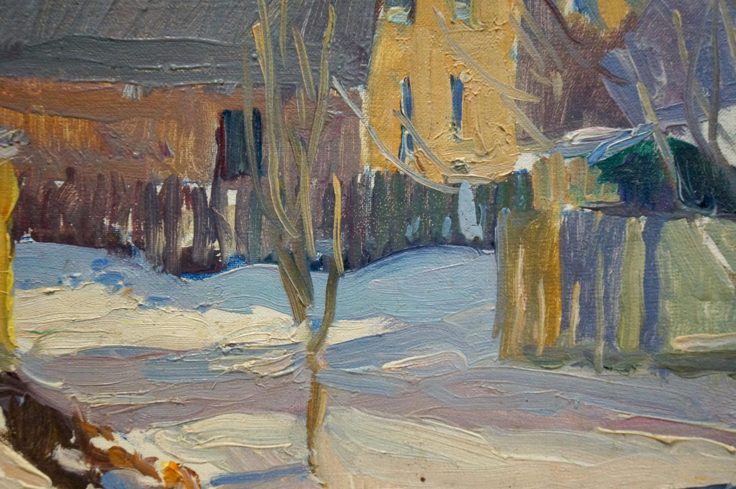 Oil painting Winter landscape Gantman Moisey Faibovich