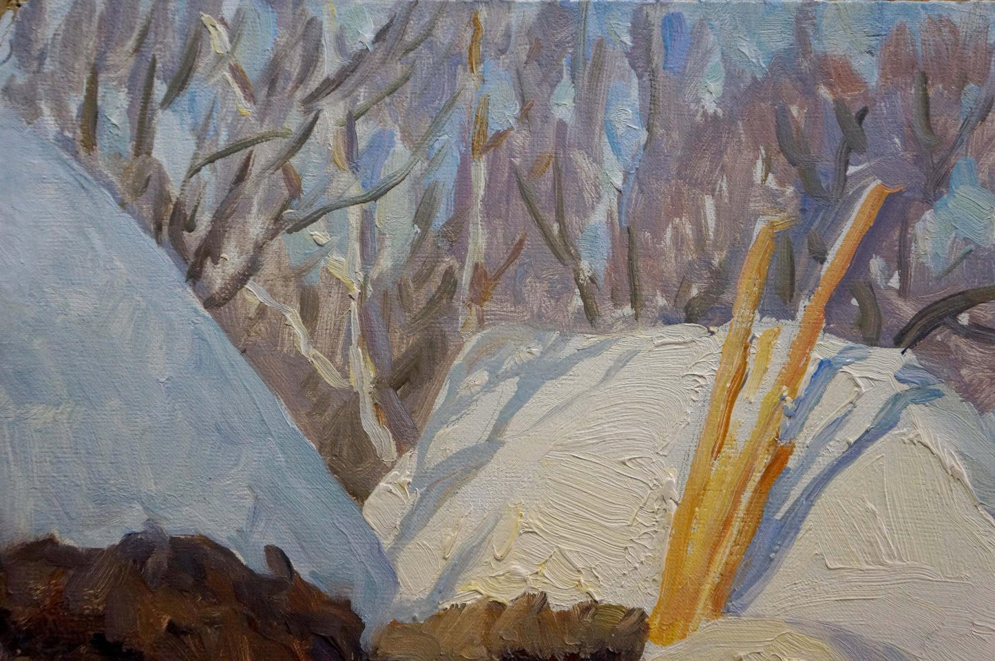 Oil painting Winter in Sednev Dzyuban Ivan Feodosievich