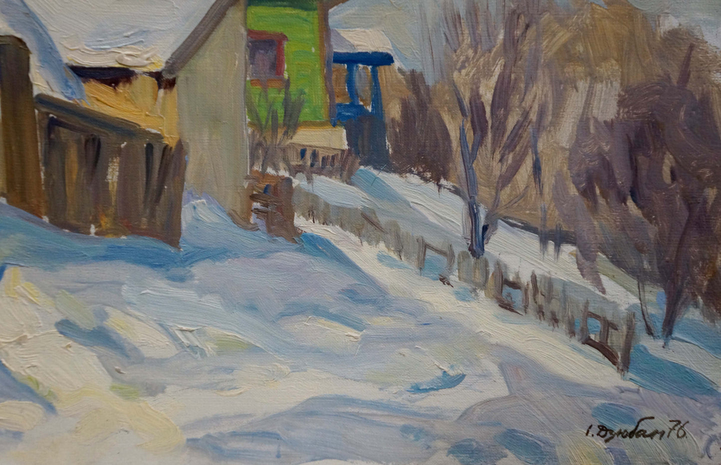 Oil painting Winter in Sednev Dzyuban Ivan Feodosievich