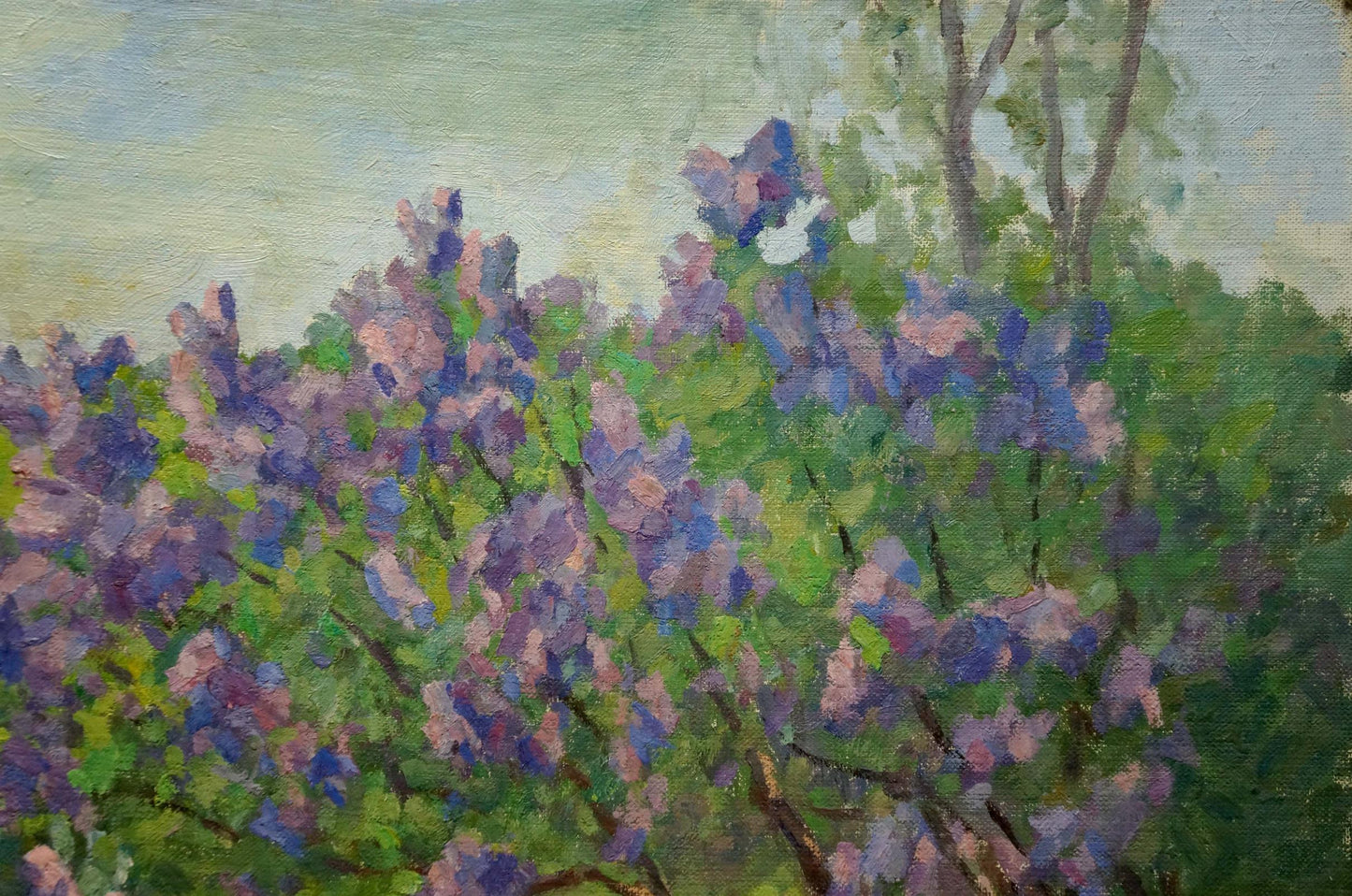 Oil painting Lilac blooms Fedorov Nikolay Alekseevich