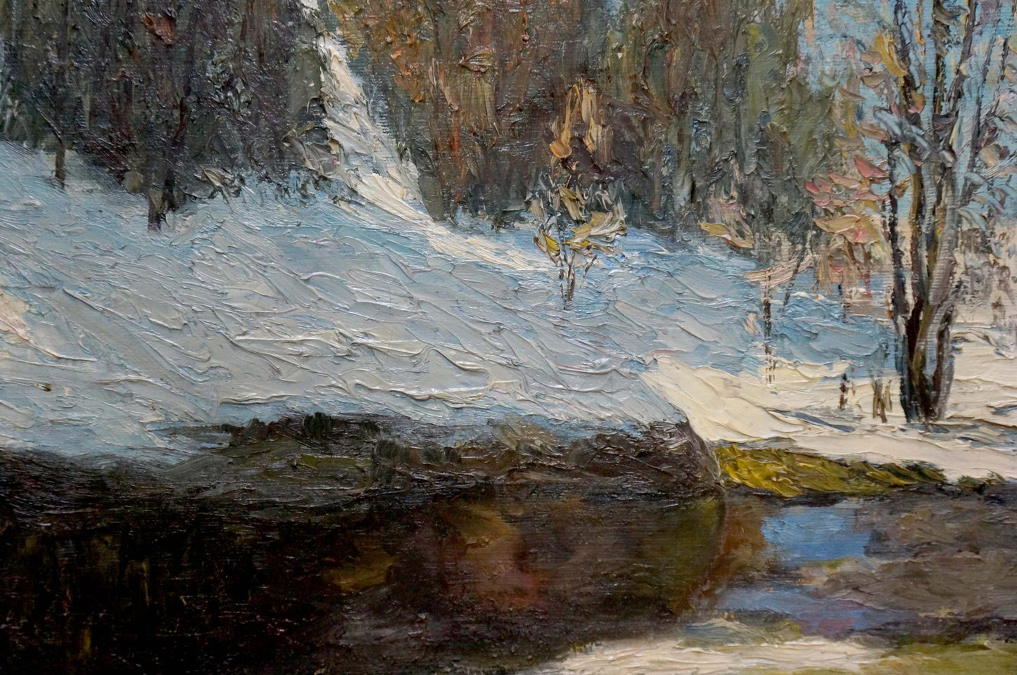 Oil painting Winter landscape Kesler M. L.