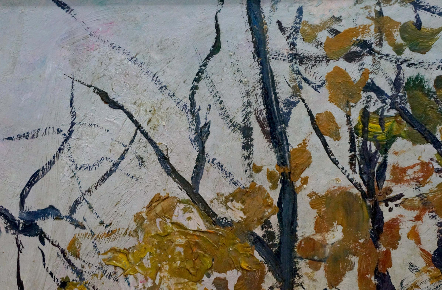 Gantman Moses Faybovich's oil painting portrays an autumn scene