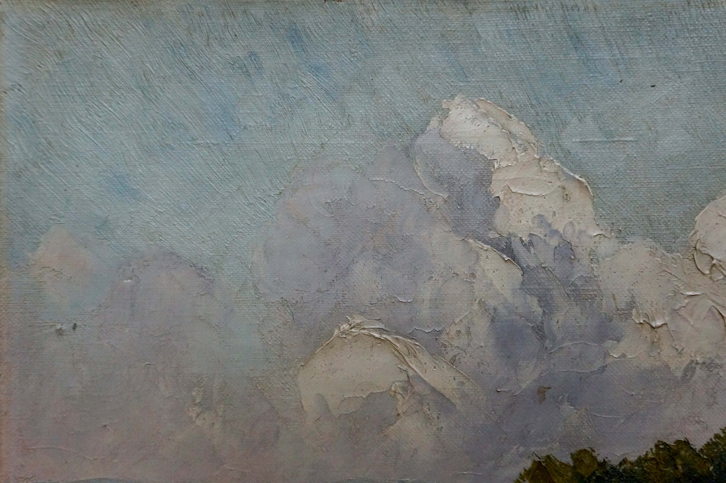 Oil painting Forest and long road Unknown artist