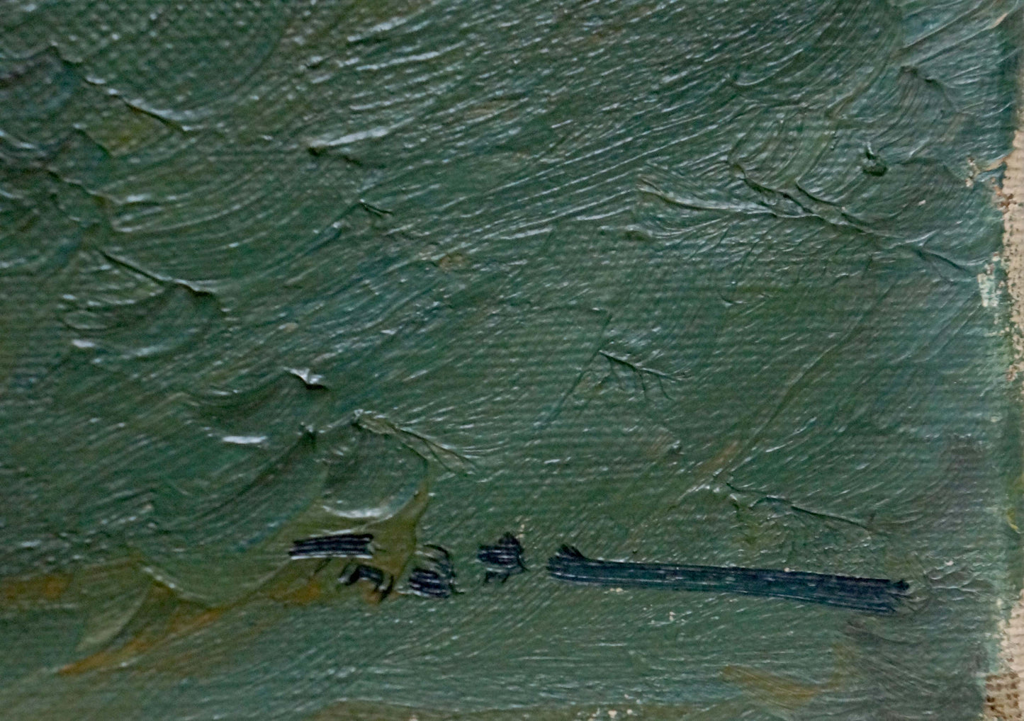 Oil painting Forest and long road Unknown artist