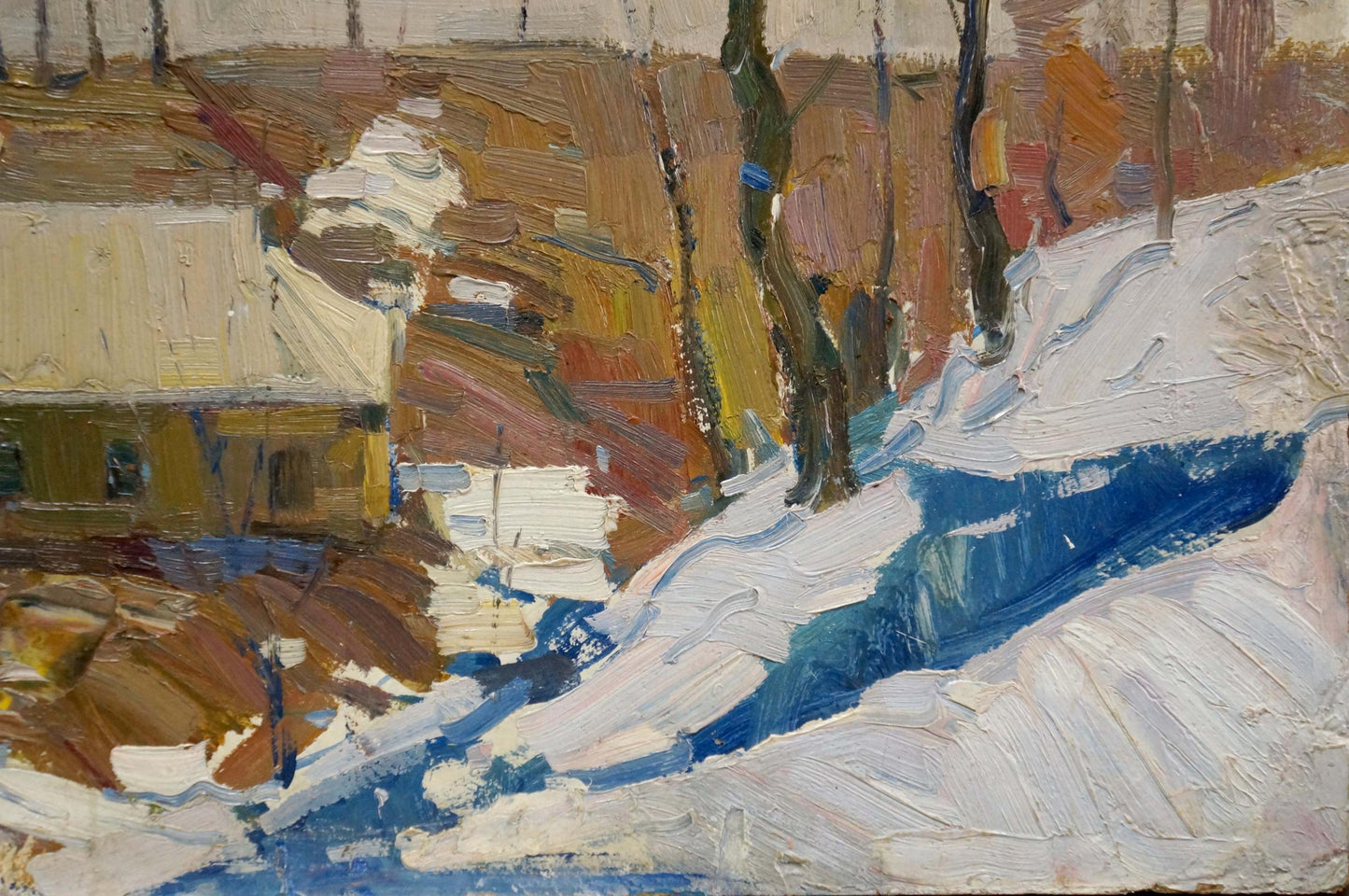 Oil painting Village landscape Lomykin Konstantin Matveevich