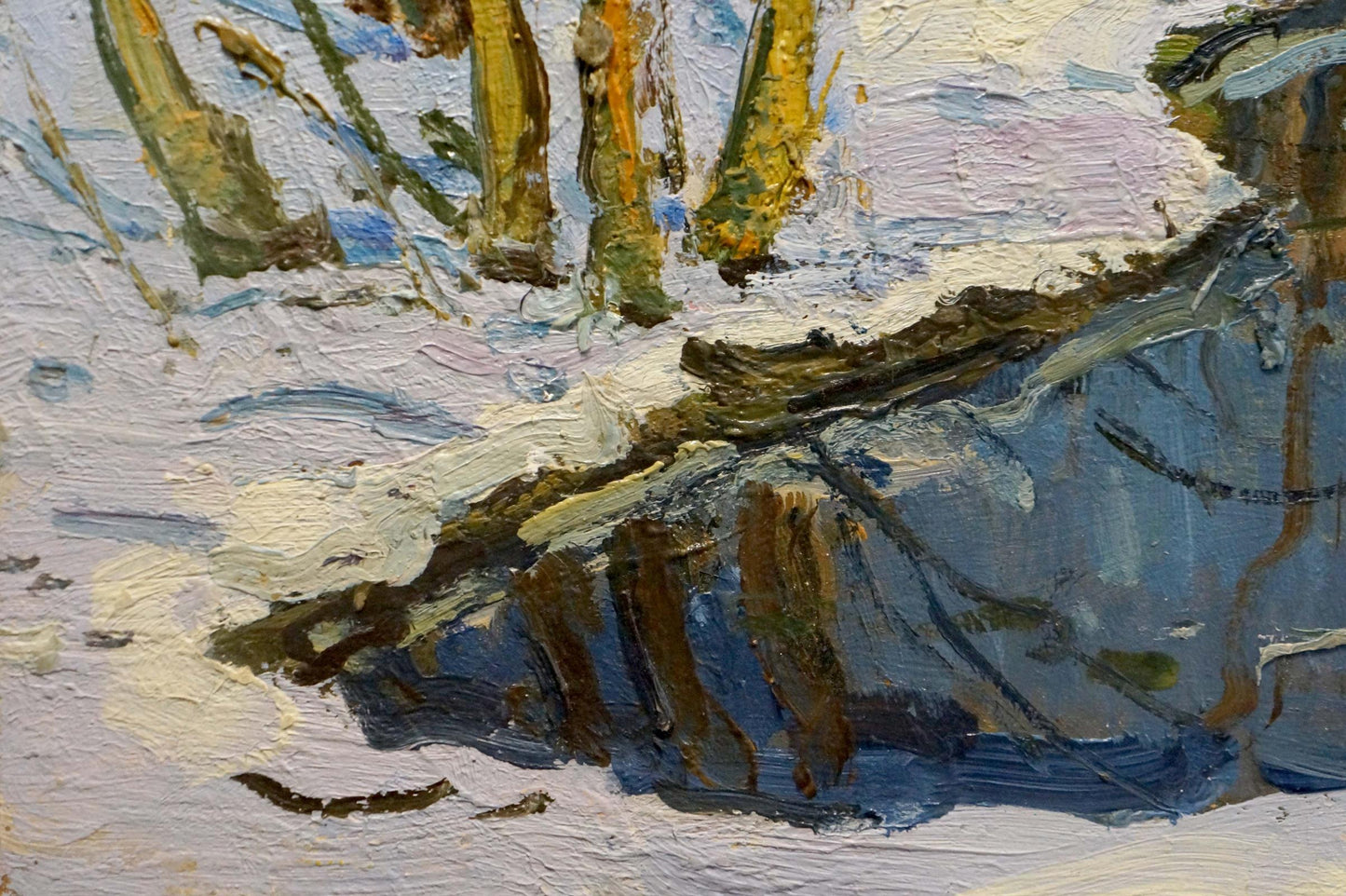Oil painting Winter landscape Zhugan Vladimir Alexandrovich