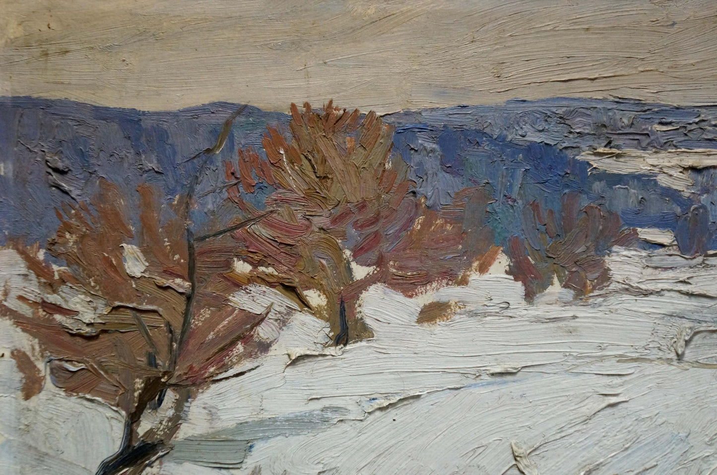 Oil painting Winter Chizhonkov Alexander Timofeevich