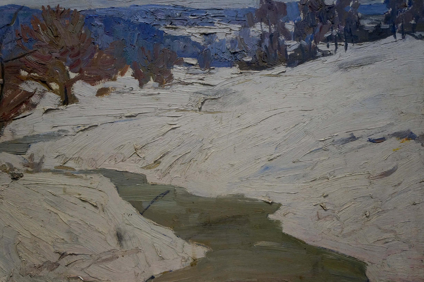 Oil painting Winter Chizhonkov Alexander Timofeevich