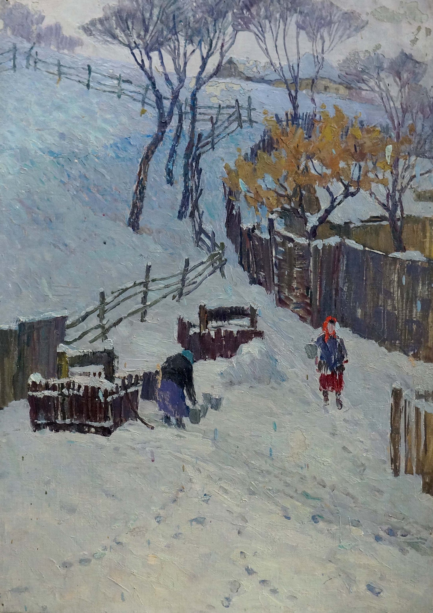 Oil painting At the well Kurennoy Andrey Nikiforovich