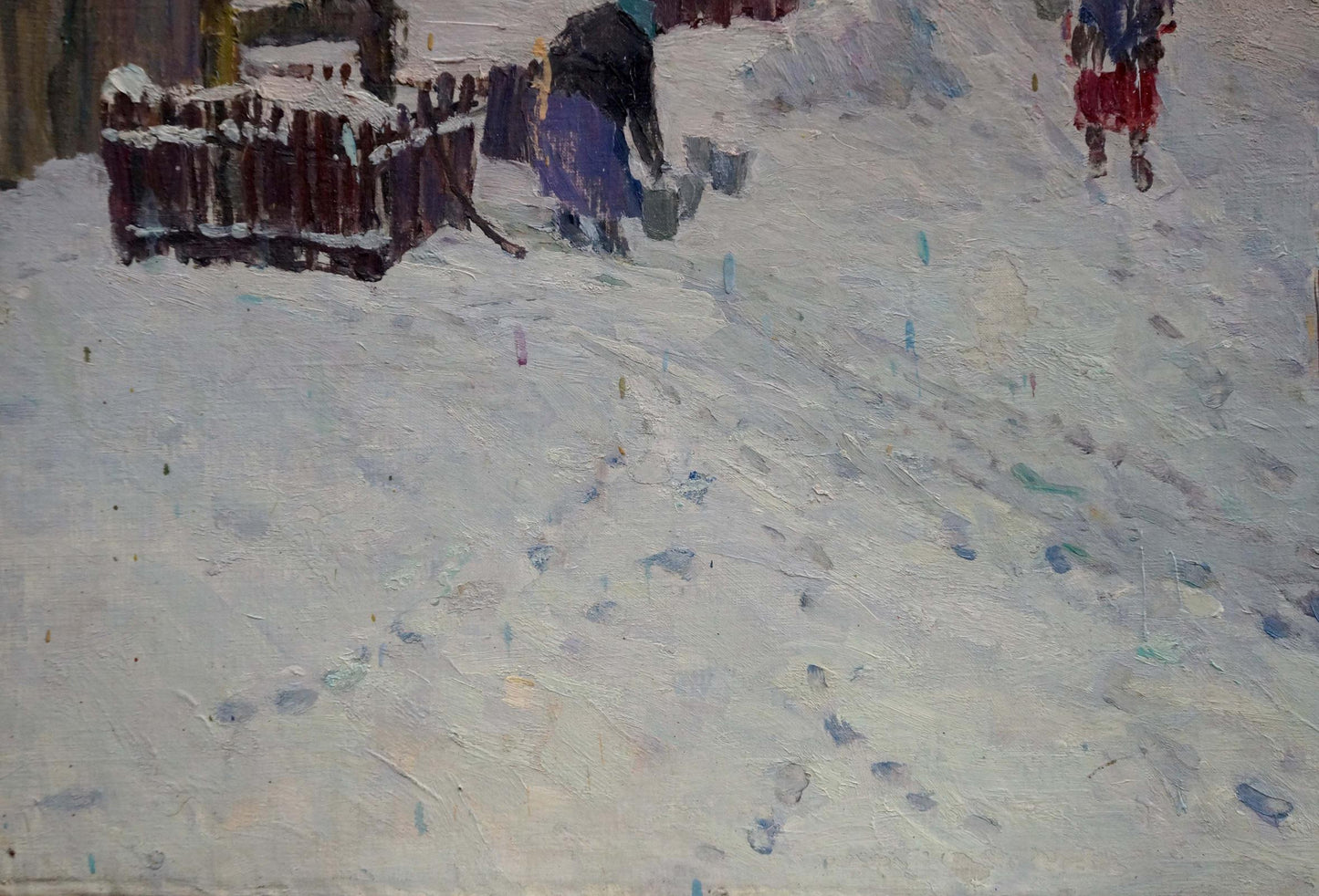 Oil painting At the well Kurennoy Andrey Nikiforovich