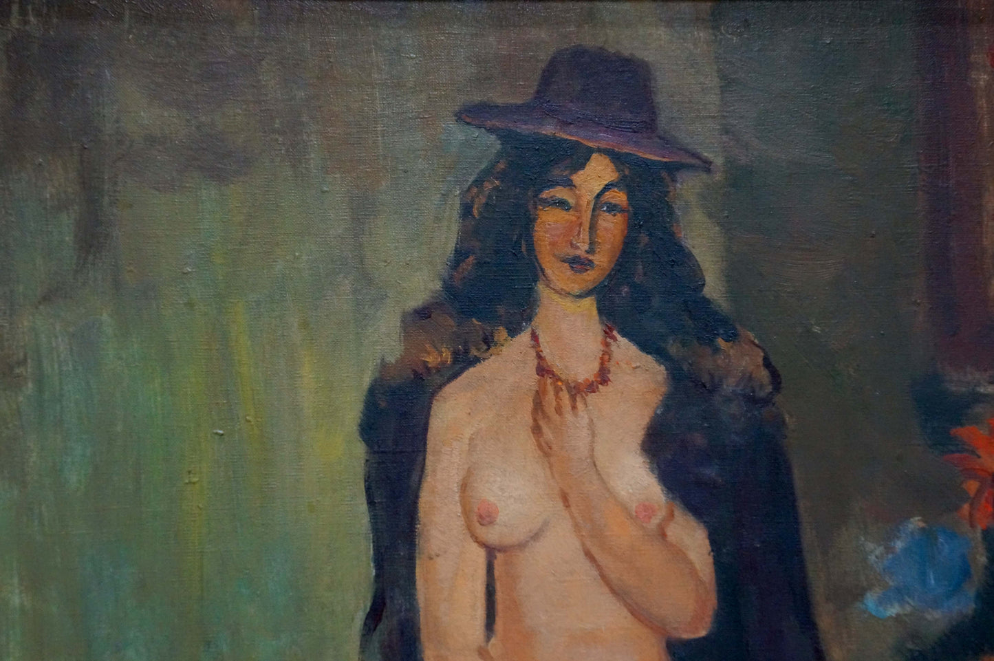 Oil painting Portrait of a naked girl Nina Evseevna Aisenberg
