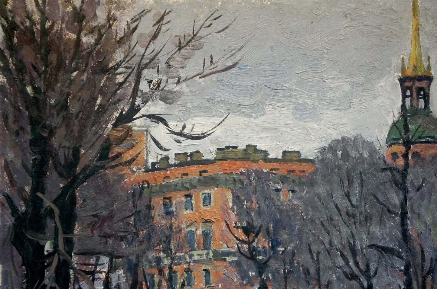 Oil painting Spring Leningrad Karpov Yuri Fedorovich